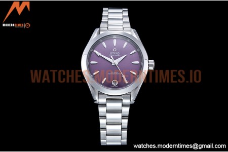 Omega - Aqua Terra Shades 34mm SS/SS Purple A8F A2813