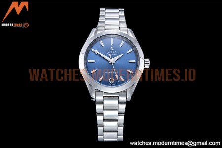 Omega - Aqua Terra Shades 34mm SS/SS Blue A8F A2813