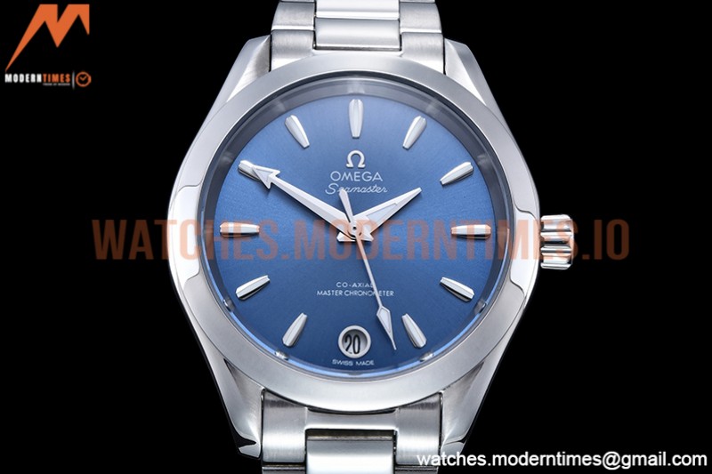 Omega - Aqua Terra Shades 34mm SS/SS Blue A8F A2813