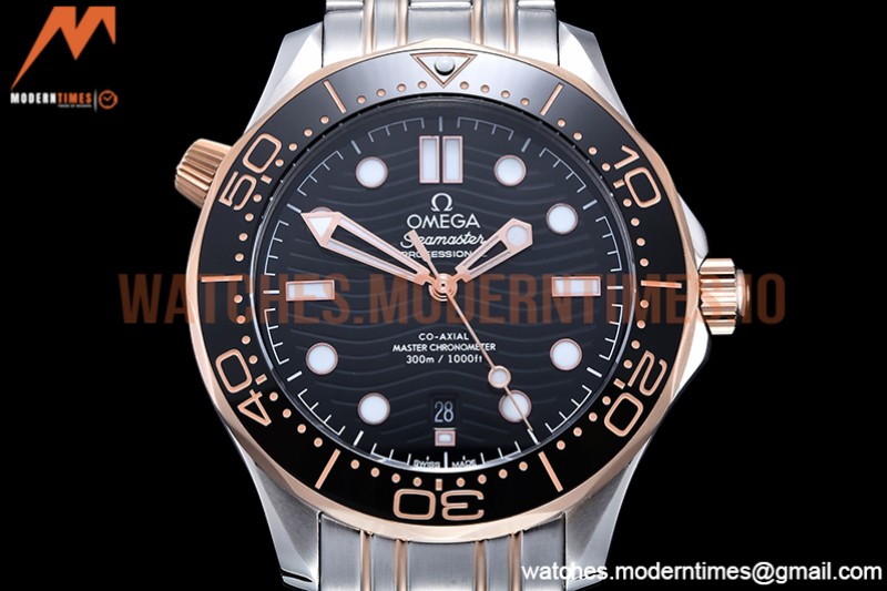 Omega - Seamaster 300m 2018 Blk RG/SS Black GDF MY8215